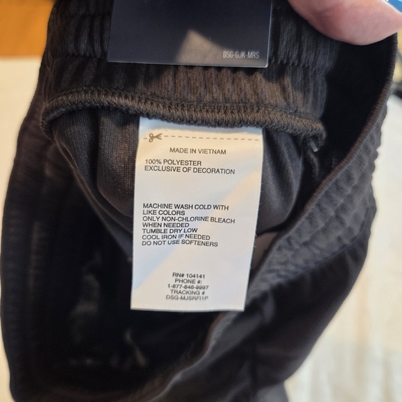 DSG Girls' Mesh Mid-Rise Shorts with White Stripes - Black Medium Sports New - Picture 4 of 10